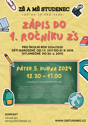 Plakát zápis